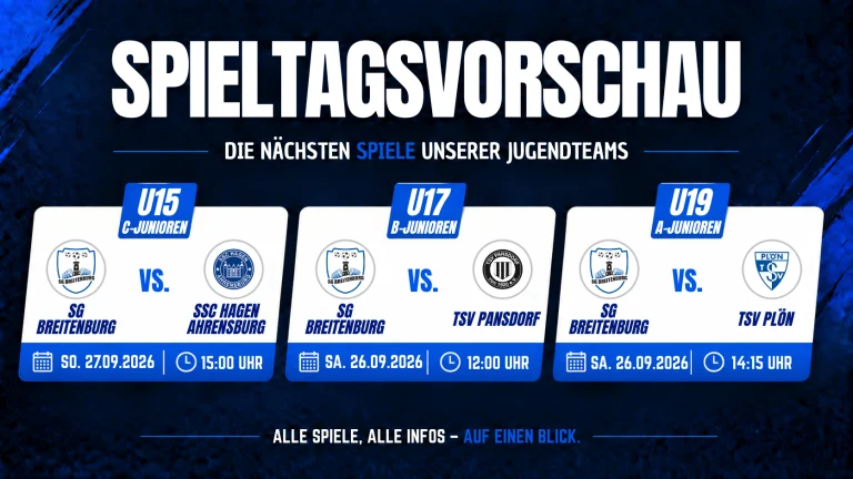 Unsere Spiele am Wochenende – 25. bis 27. September 2026