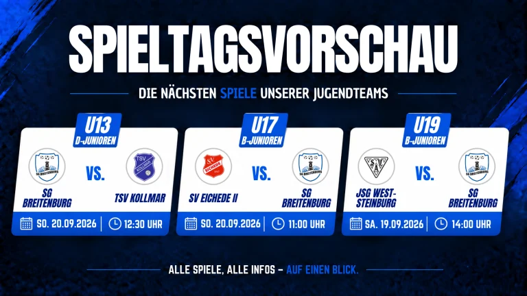 Unsere Spiele am Wochenende – 18. bis 20. September 2026