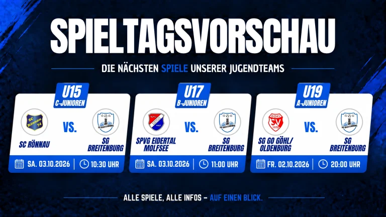Unsere Spiele am Wochenende – 02. bis 04. Oktober 2026
